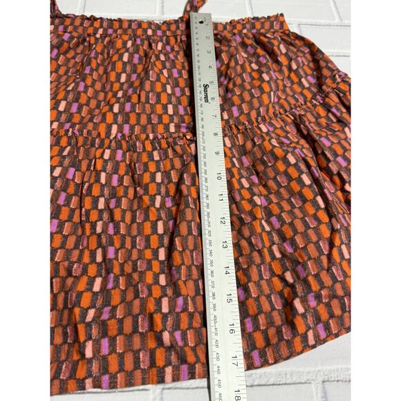 Universal Thread Tie-Strap Tiered Tank Top Multicolored Women's Size Small - Picture 5 of 8